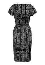 Runes Wrap Midi Dress