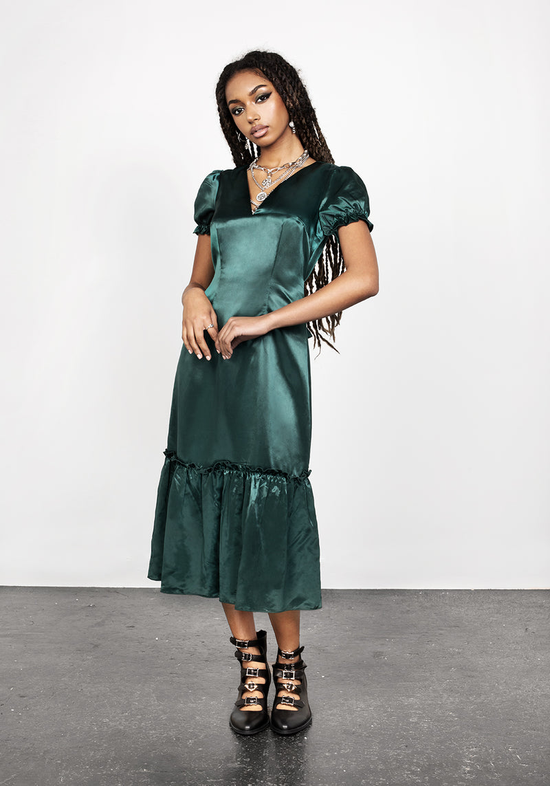 Moss Midi Tier Kleid