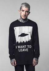 I Want To Leave Lang Ärmel T-Shirt