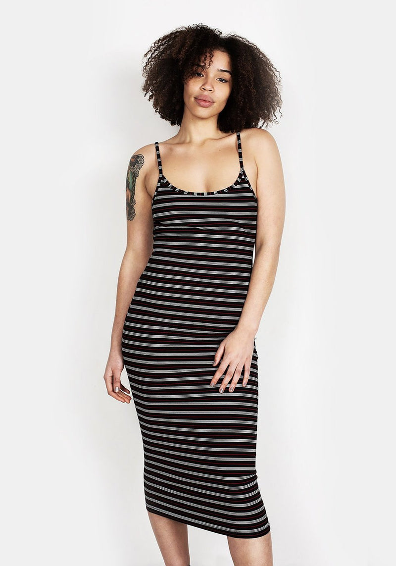 Liv Ribbed Midi Kleid