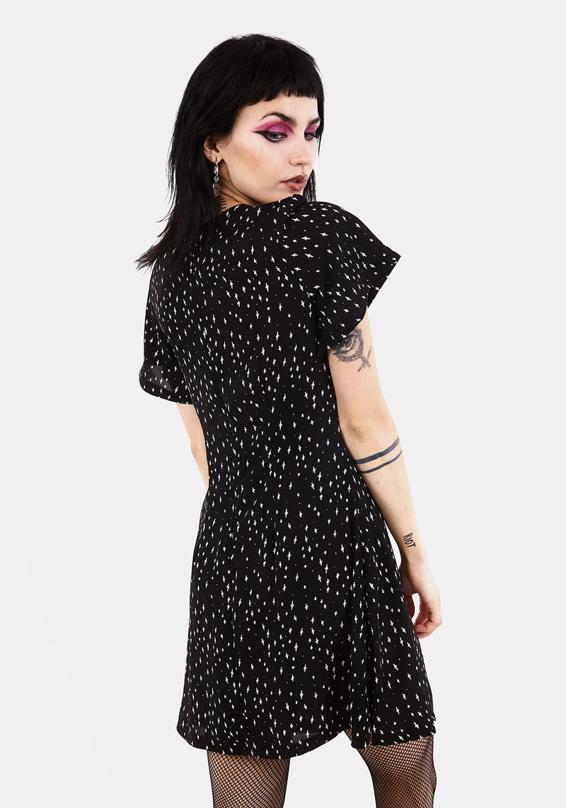 Blaspheme Spitze Hoch Mini Kleid