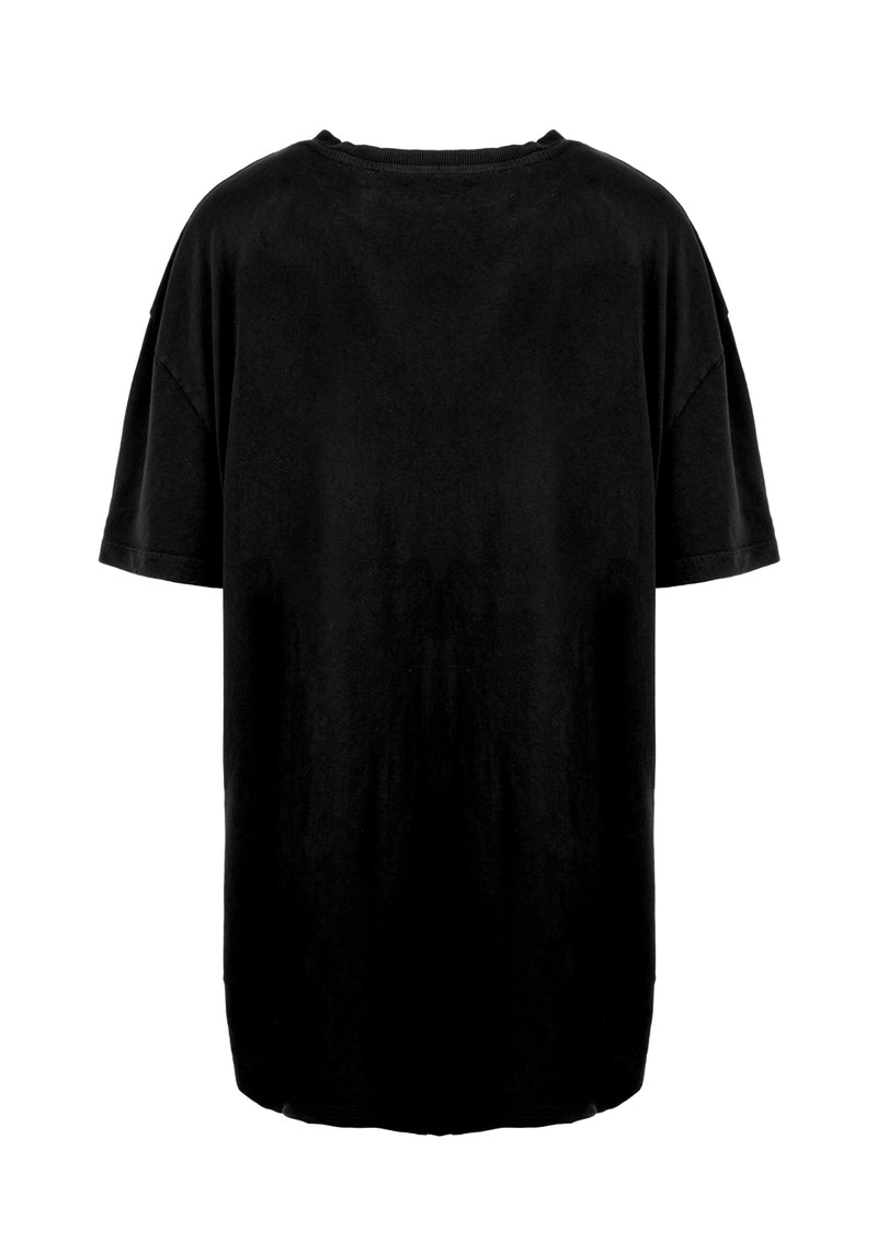 Hedgewitch Schwarz Garment Washed Oversize T-Shirt Kleid