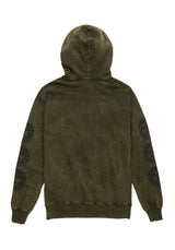 Sabbat and Sun Green Acid Wash Pullover Hoody