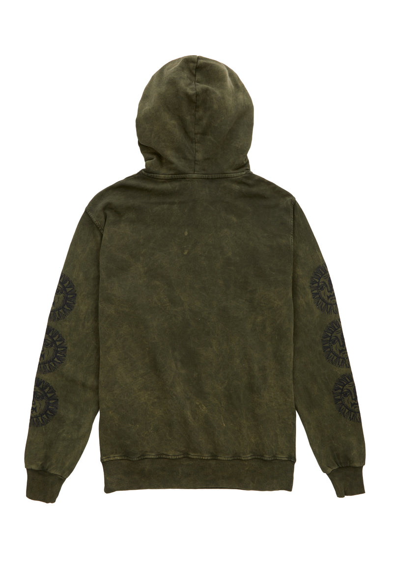 Sabbat and Sun Green Acid Wash Pullover Hoody