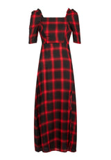 Pennyroyal Check Midi Dress