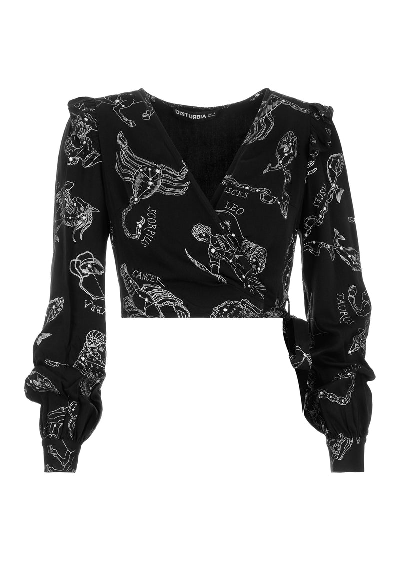 Zodiac Crop Wrap Top