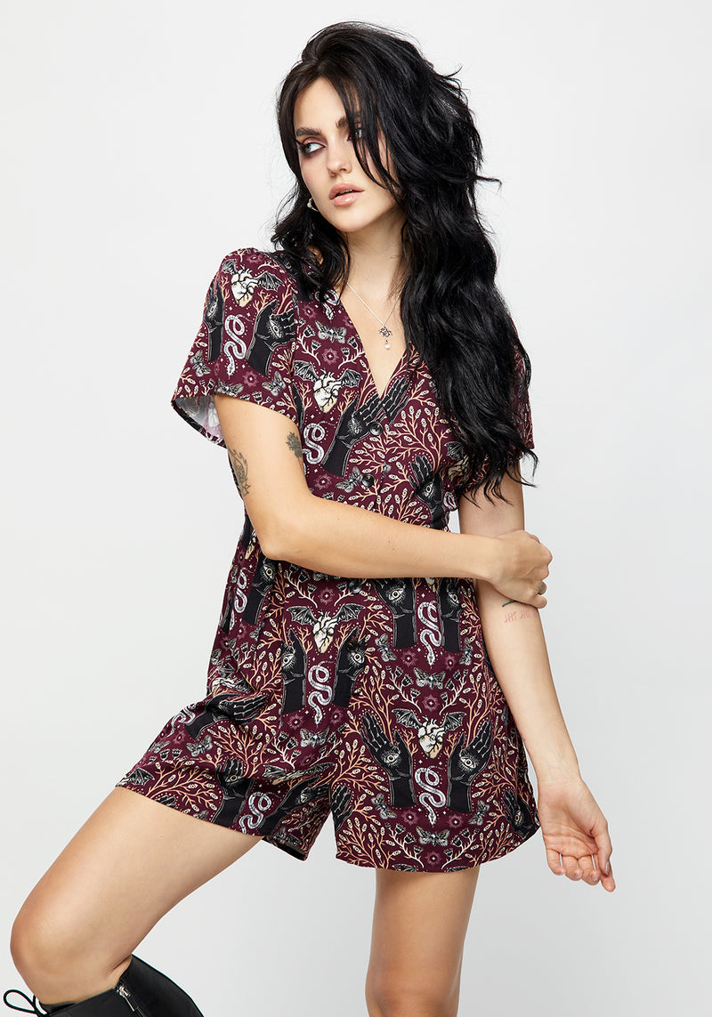 Hemlock Button Up V Neck Playsuit