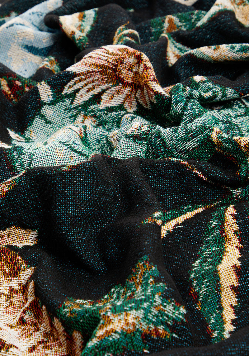 PLANTS WOVEN BLANKET