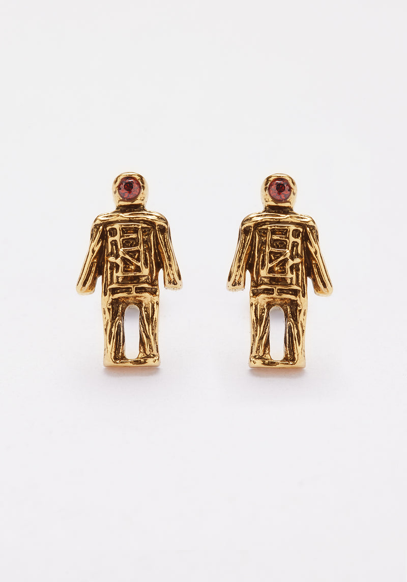 WICKER MAN STUD EARRINGS