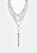 SWORD MULTICHAIN NECKLACE