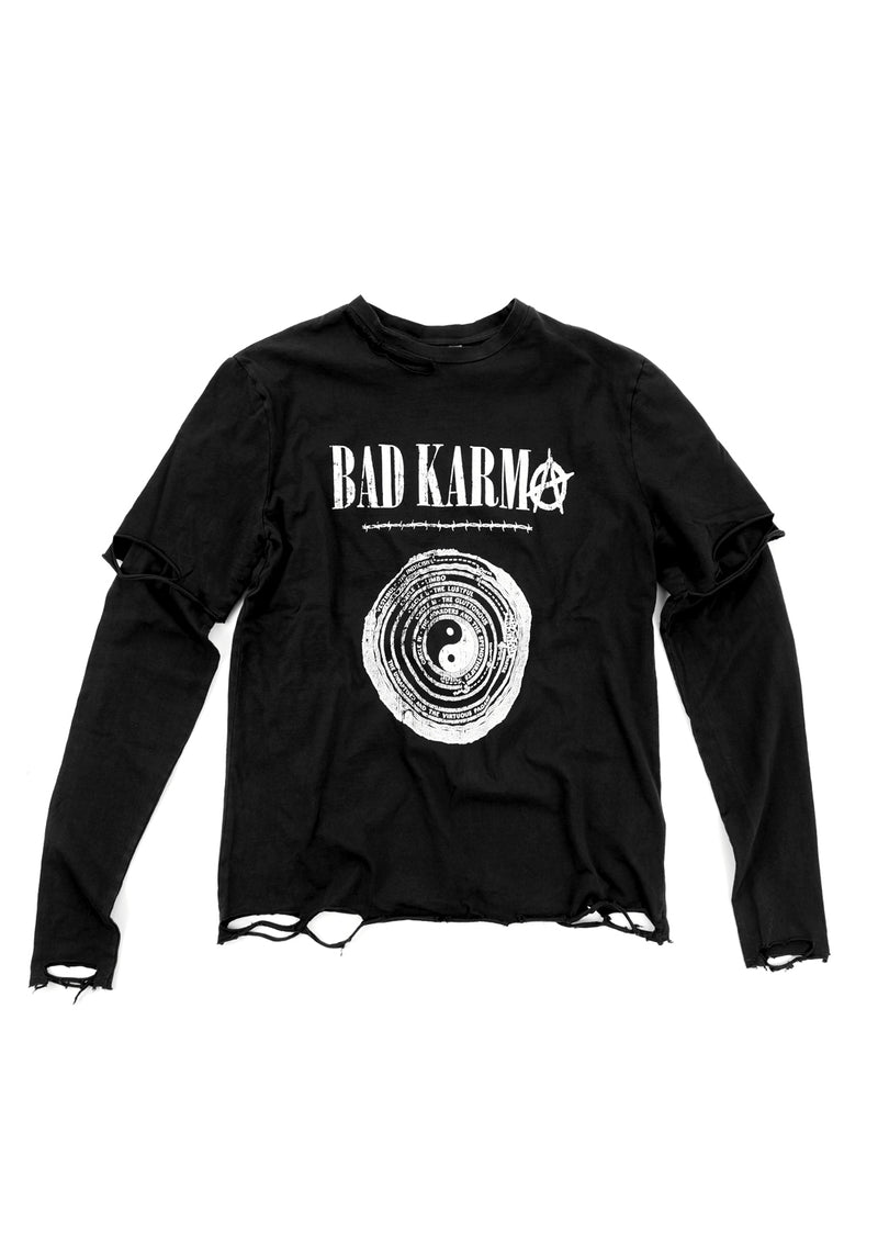 Bad Karma Abgenutzt Gelagert T-Shirt